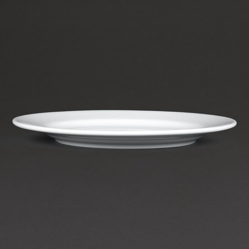 Royal Porcelain Classic White Teller mit breitem Rand, 210 mm, 12 Stück