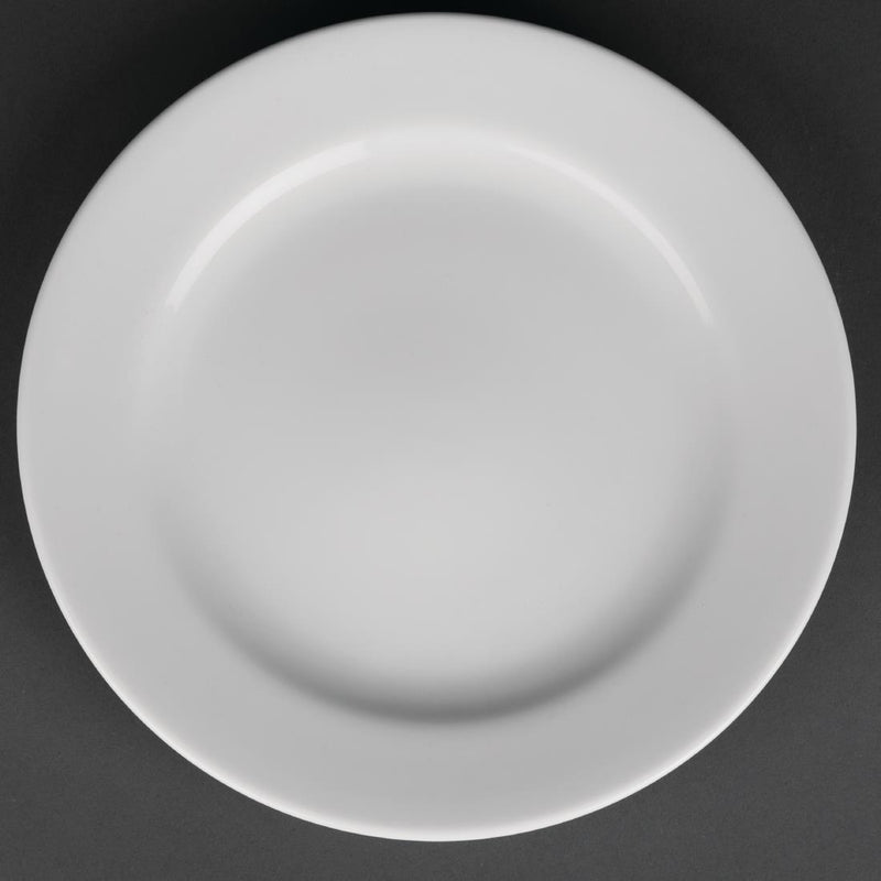 Royal Porcelain Classic White Teller mit breitem Rand, 210 mm, 12 Stück