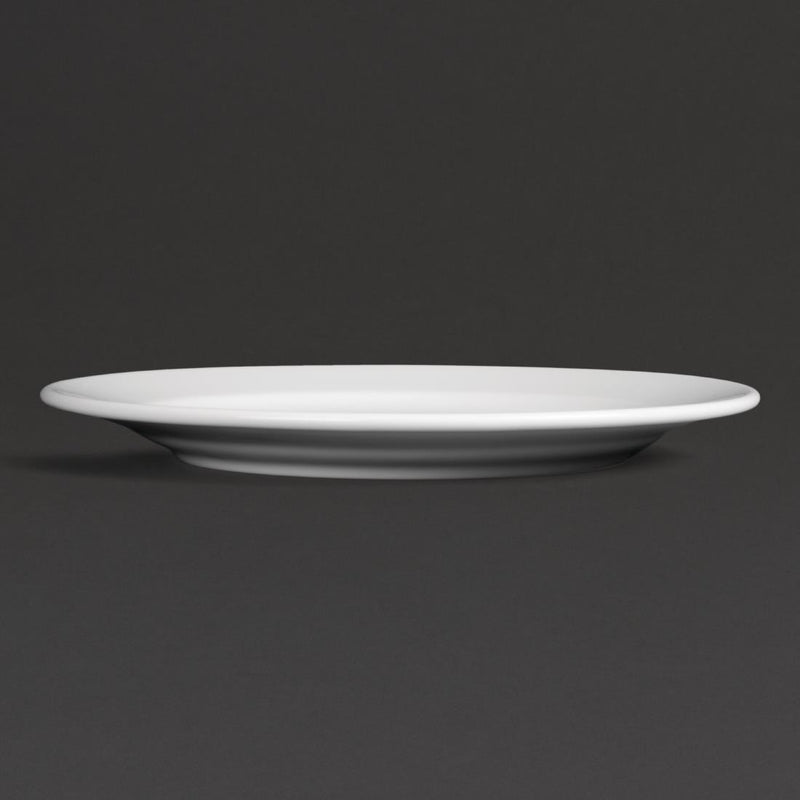 Royal Porcelain Classic White Teller mit breitem Rand, 240 mm, 12 Stück
