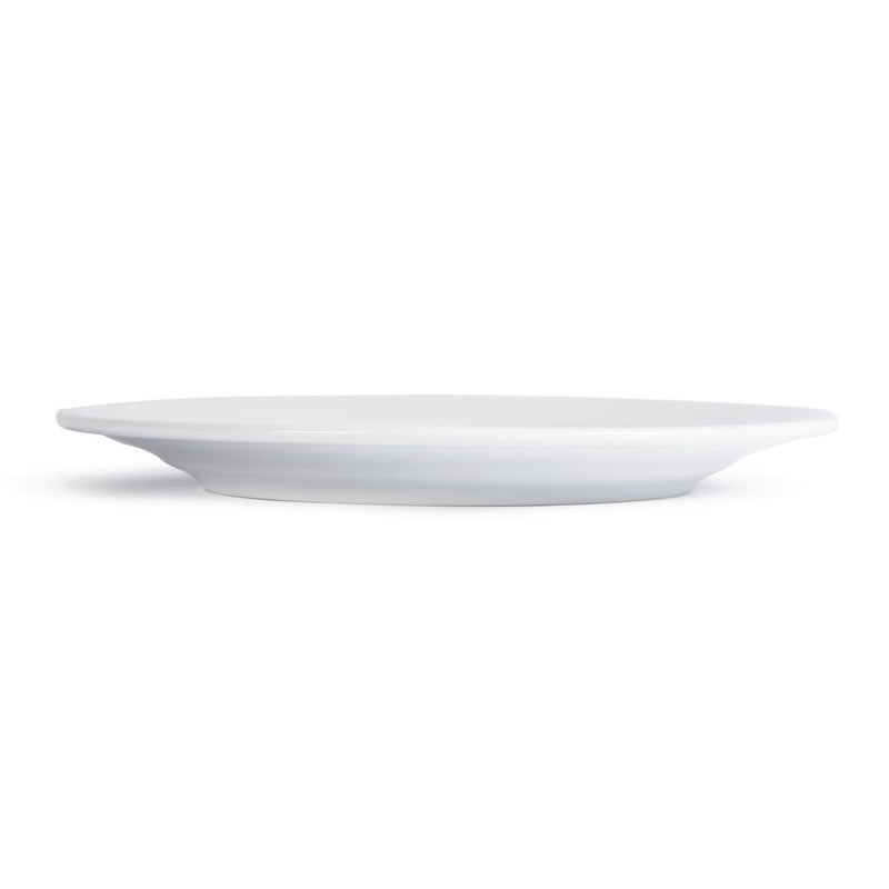 Royal Porcelain Classic White Teller mit breitem Rand, 240 mm, 12 Stück