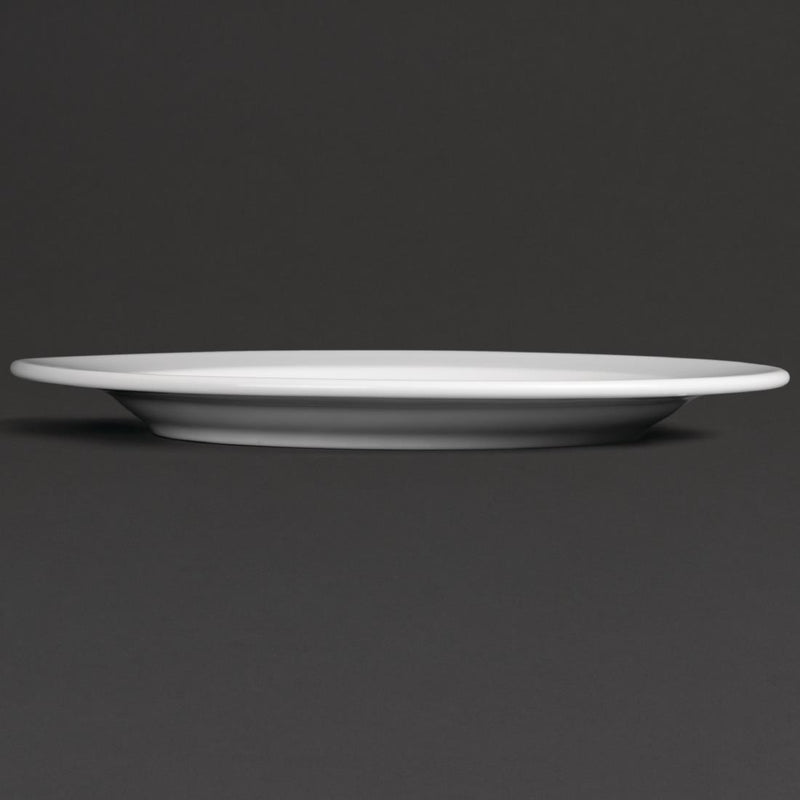 Royal Porcelain Classic White Teller mit breitem Rand, 260 mm, 12 Stück