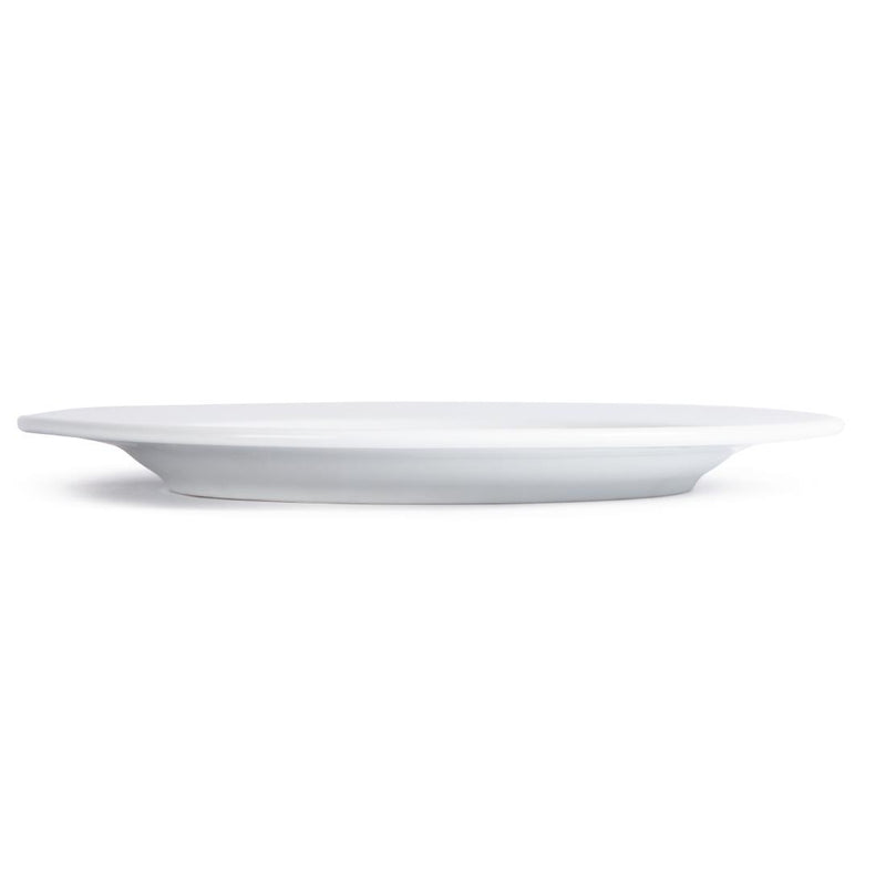Royal Porcelain Classic White Teller mit breitem Rand, 260 mm, 12 Stück