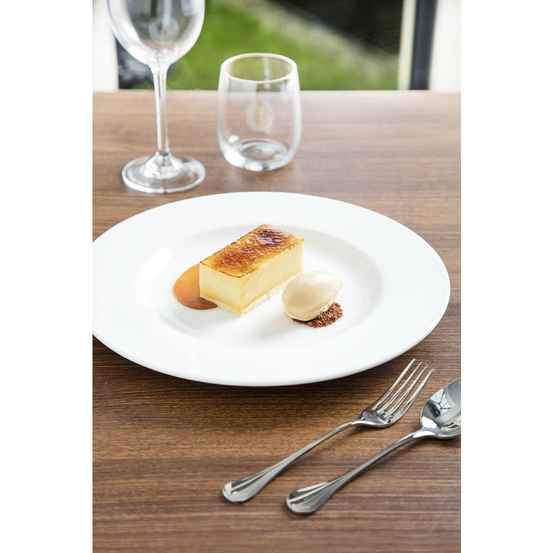 Royal Porcelain Classic White Teller mit breitem Rand, 260 mm, 12 Stück