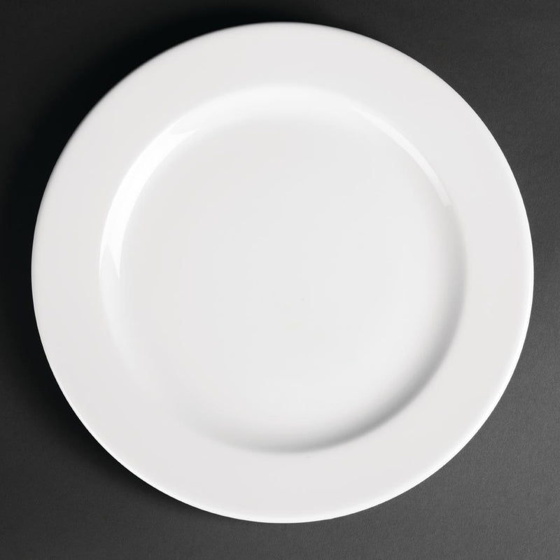 Royal Porcelain Classic White Teller mit breitem Rand, 260 mm, 12 Stück