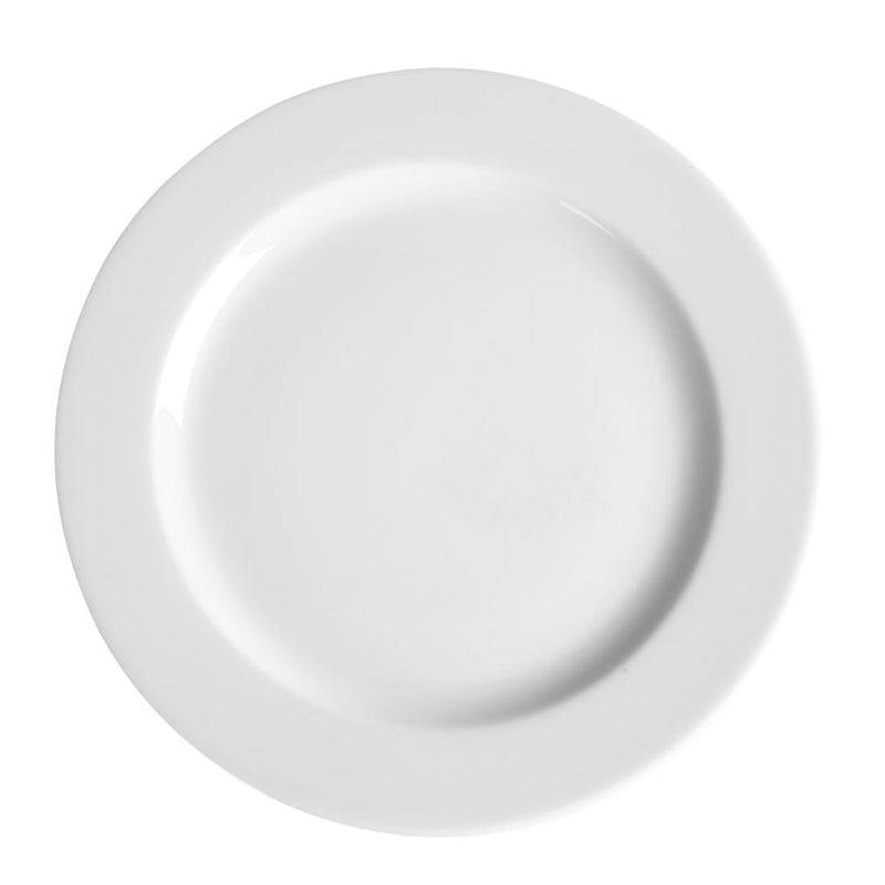 Royal Porcelain Classic White Teller mit breitem Rand, 260 mm, 12 Stück