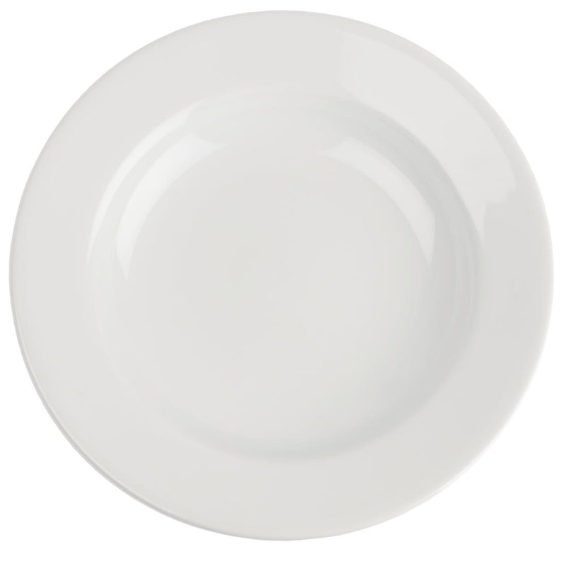Royal Porcelain Classic White Teller mit breitem Rand, 280 mm, 12 Stück