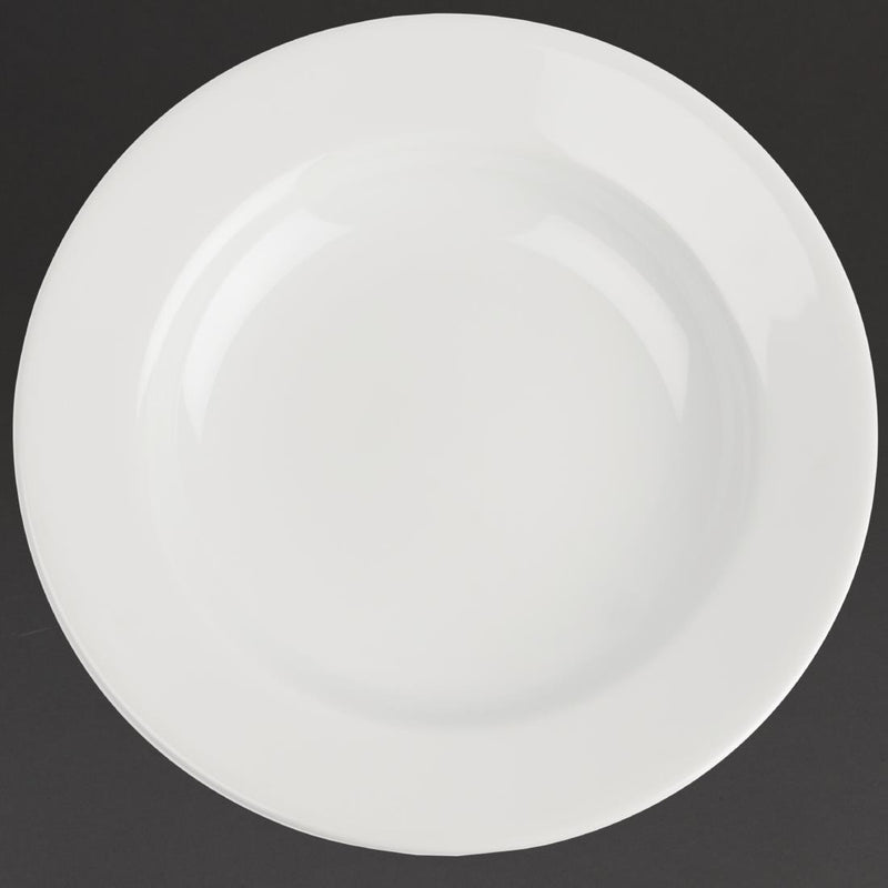 Royal Porcelain Classic White Teller mit breitem Rand, 280 mm, 12 Stück
