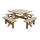 Rowlinson Quadratischer Holz-Picknicktisch 6,5 Fuß