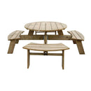 Rowlinson Round Wooden Picnic Table 6.5ft