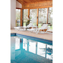 Sonnenliegen aus Polypropylen, weiß, 2 Stück