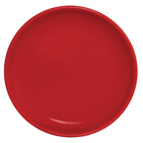 Olympia Cafe Coupe Plate Red - 250mm 10" (Box 6)