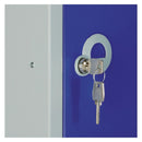 Elite Five Door Camlock Locker with Sloping Top Blue