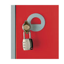 Elite Five Door Padlock Locker Red