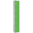 Elite Five Door Coin Return Locker Green