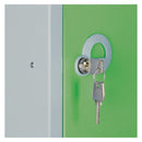 Elite Five Door Camlock Locker with Sloping Top Green