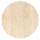 Werzalit, vorgebohrte runde Tischplatte aus Travertin, 800 mm