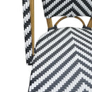 Bolero Rattan-Beistellstuhl im Pariser Stil, Schwarz, 2 Stück