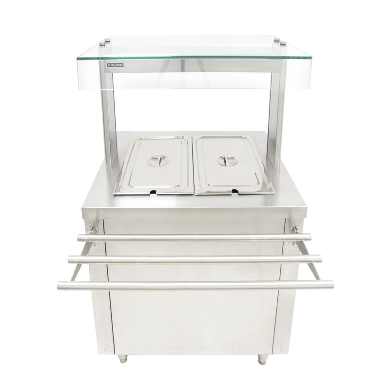 Parry Flexi-Serve Hot Cupboard with Wet Bain Marie Top and Quartz Heated Gantry FS-HBW2PACK