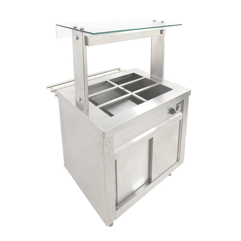 Parry Flexi-Serve Hot Cupboard with Wet Bain Marie Top and Quartz Heated Gantry FS-HBW2PACK