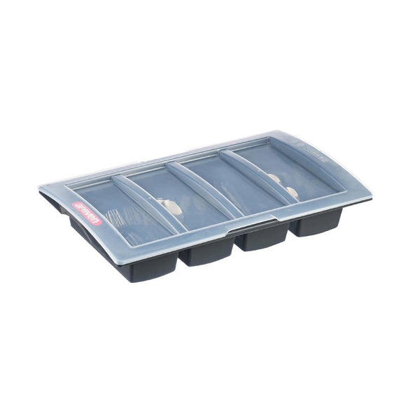 Araven Dark Grey Cutlery Tray with Lid