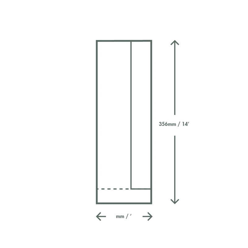 Vegware Baguettebeutel aus Kraftpapier mit PLA-Seitenfenster, 10,2 x 15,2 x 35,6 cm (1000 Stück)