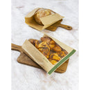Vegware Kraft Large Sandwich/Cookie Bag with PLA Window 10"x10" (Pack of 1000)