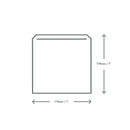 Vegware Papier-Flachbeutel aus weißem Kraftpapier, 17,8 x 17,8 cm (Karton mit 1000 Stück)