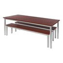 Enviro Outdoor Walnut Effect Faux Wood Table 1800mm