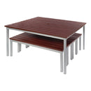 Enviro Square Outdoor Walnut Effect Faux Wood Table 1250mm