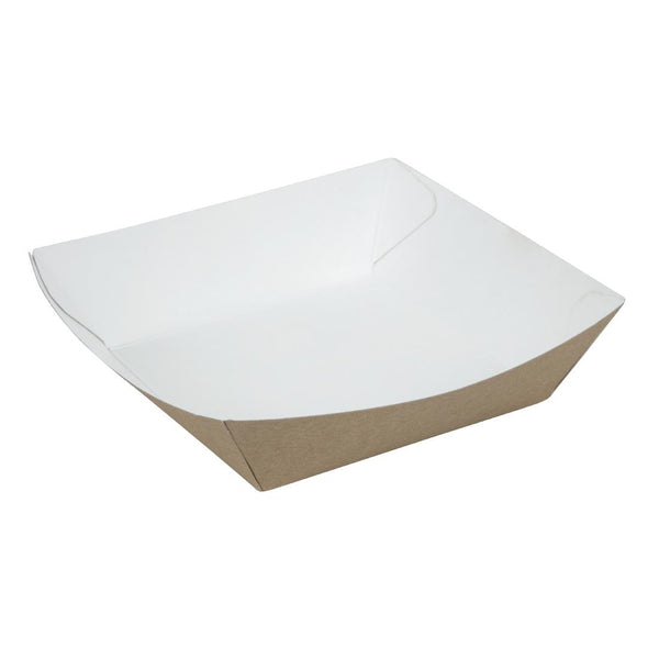 Colpac kompostierbare Lebensmitteltabletts aus Kraftpapier, mittelgroß, 148 mm, 500 Stück