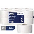 Tork Mini Jumbo Toilet Paper 2-Ply 170m (Pack of 12)
