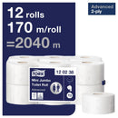 Tork Mini Jumbo Toilet Paper 2-Ply 170m (Pack of 12)