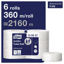 Tork Jumbo Toilet Paper 2-Ply 360m (Pack of 6)