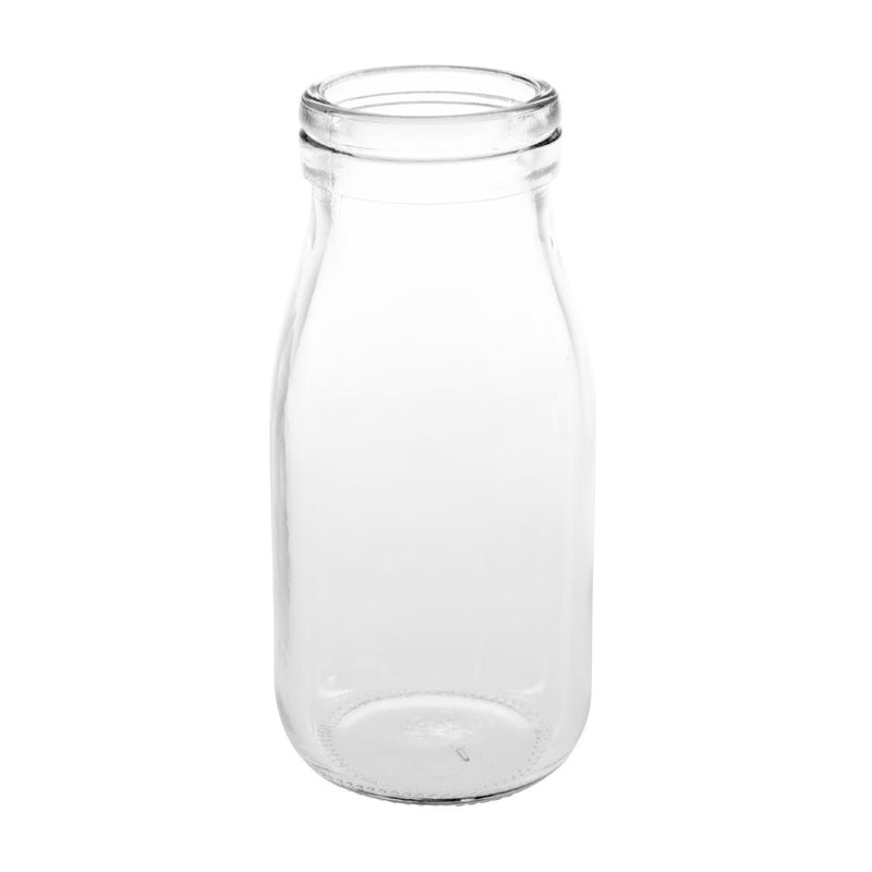 Glass Milk Bottles 200ml (Pack of 12)