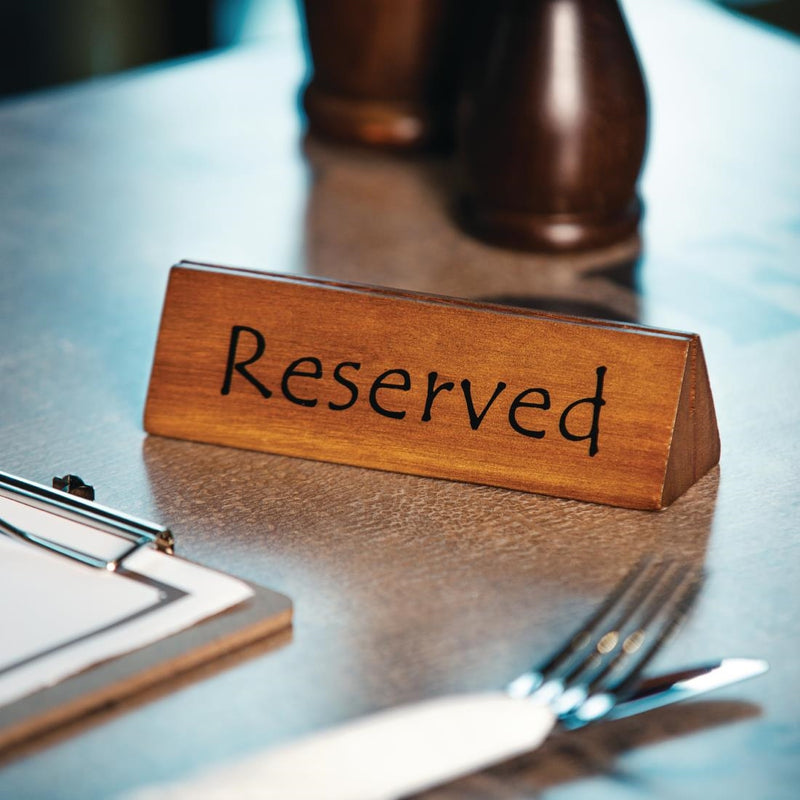 Olympia Acacia Menu Holder and Reserved Sign (Pack of 10)