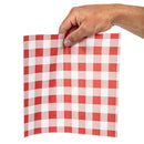 Greaseproof Paper Sheets Red Gingham 250 x 250mm (Pack of 200)