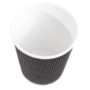 Fiesta Recyclable Coffee Cups Ripple Wall Black 225ml / 8oz (Pack of 500)