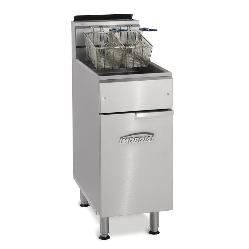 Imperial Single Tank Twin Basket Free Standing Propane Gas Fryer IFS-40-OP