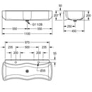 KWC DVS Miranit Kinderwaschtrog 1100mm