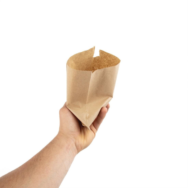 Fiesta Recyclable Brown Paper Counter Bags Small (Pack of 1000)