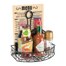 Porte-condiments en fil métallique avec pince à menu