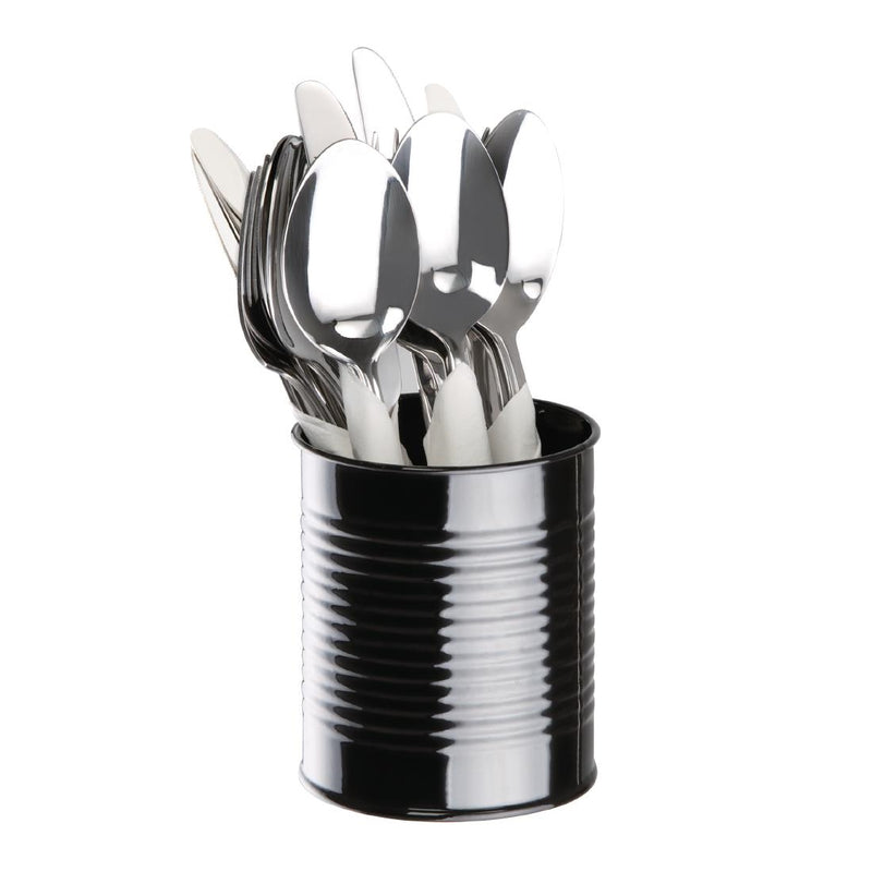 Olympia Tischablage aus verzinktem Stahl, Schwarz