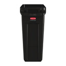 Rubbermaid Slim Jim Behälter mit Entlüftungskanälen, Schwarz, 60 l