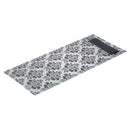 Europochette Bestecktasche im Vintage-Design, Weiß, mit schwarzer Serviette (100 Stück)