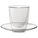 Verre à cappuccino à double paroi Utopia et soucoupe 220 ml (paquet de 6)