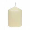 Elfenbeinfarbene, kurze 3-Zoll-Säulenkerze (12er-Pack)