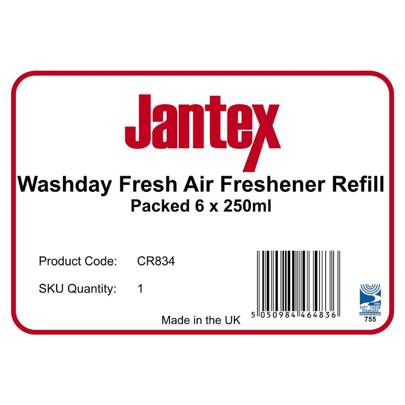 Jantex Aircare Lufterfrischer, Nachfüller, Day Fresh, 270 ml, 6 Stück