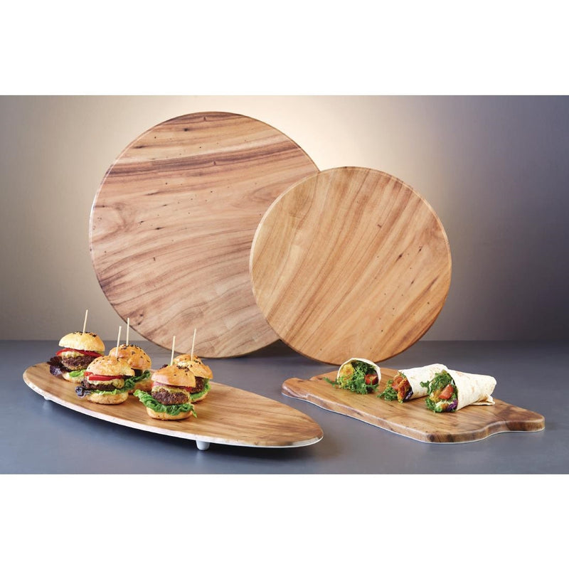 APS Timber Round Melamine Platter 440mm