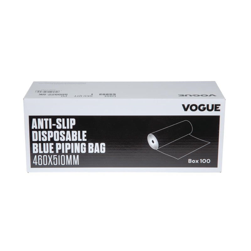 Vogue Anti-Slip Disposable Blue Piping Bags (Pack of 100)