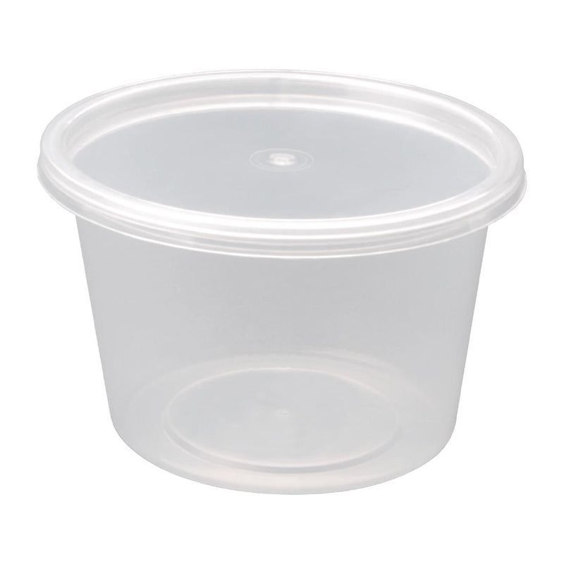 Fiesta Recyclable Plastic Microwavable Deli Pots 100ml / 3.5oz (Pack of 100)